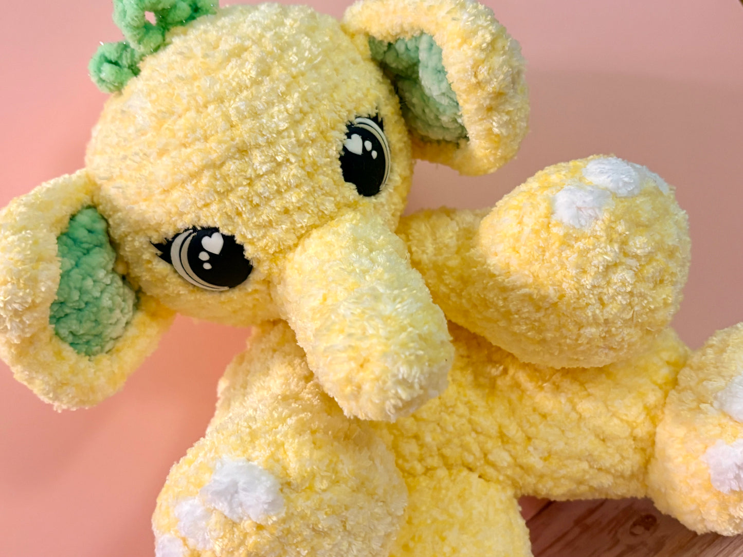 Lemon Elephant Snuggler Plush