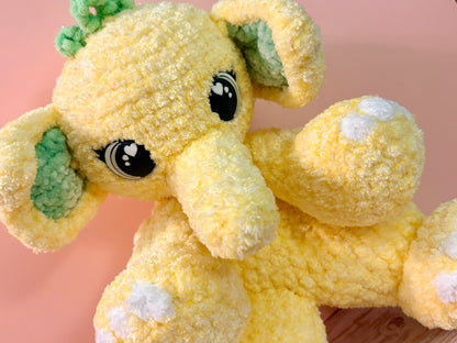 Lemon Elephant Snuggler Plush