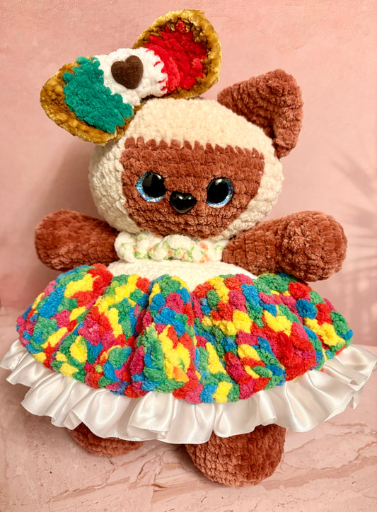 China Poblana/Traditional Mexican Dress Cat Plush